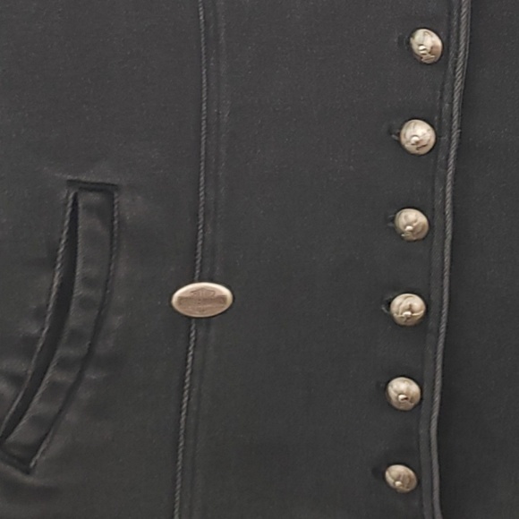 Harley Davidson black Jean vest size medium - Picture 7 of 7